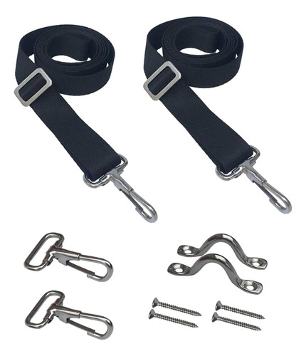 2 Uds Correas Ajustables Bimini Top Tie Down Con Bucles Y