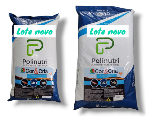 Kit Ração Poli-nutri Ck1 10kg E Ck2 15kg Carpa E Kinguio