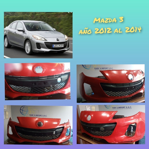  Parachoque Y Rejilla Delantera Mazda 3 Año 2012 Al 2014