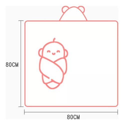 Toalla De Baño Bebé Con Capucha Animales Manta Suave (0-3a)