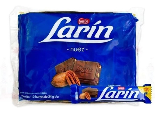 Larin Chocolate Nuez 10 Piezas Nestle Chocolate Con Leche  