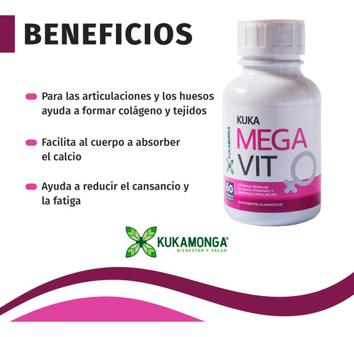 Megavit Multivitaminico De Mujer 60 Cáps Vitaminas Mujer