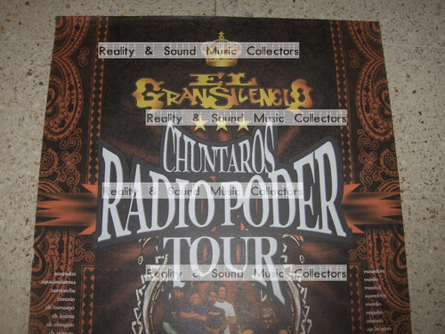 El Gran Silencio Poster Chuntaros Radio Poder Original (Usado)