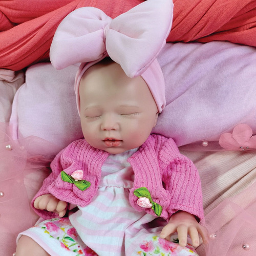 Bebe Reborn Emily 37 Cm Toma Leche Hace Pipi Silicona Goma