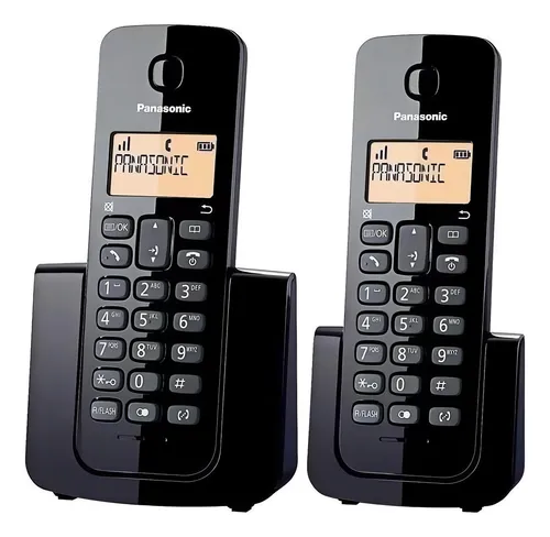 Teléfono Panasonic Duo KX-TGB112 inalámbrico D color negro