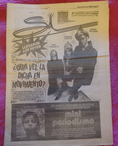 Suple Si Clarin Enero 1989 Twist Spinetta Melingo Karadagian