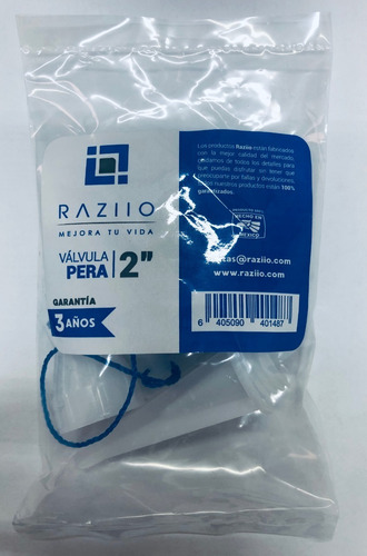 Valvula Pera 2'' Azul Para Baño Marca Raziio
