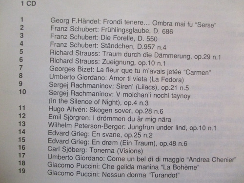 Imagen 2 de 6 de Jusi Björling In Concert (myto Records 1 Mcd 912.39) Italy