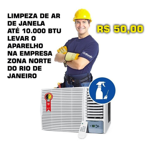 Imagem 1 de 10 de Limpeza De Ar Condicionado De Janela Até 10.000 Btu - Rj