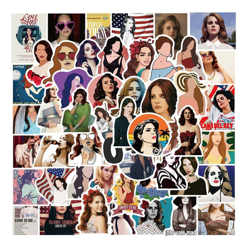 25/50 Pegatinas De Lana Del Rey De Hot Singer Para Fanáticos