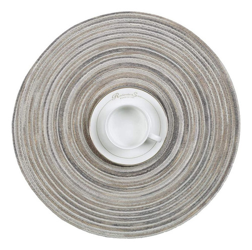 6pcs Mantel Individual Tejido Redondo Para Mesa De Comedor