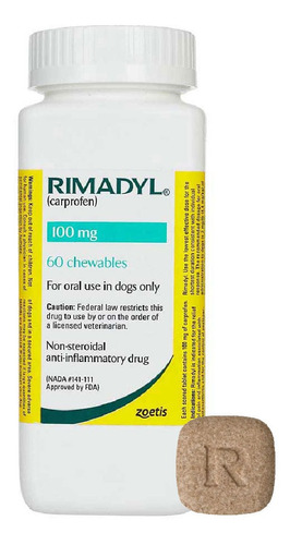 Rimadyl 100mg Antinflamatorio No Esteroideo 60 Comprimidos