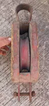 Comprar Antigua Y Gran Pasteca Roldana De Madera - 41cm Alto Total