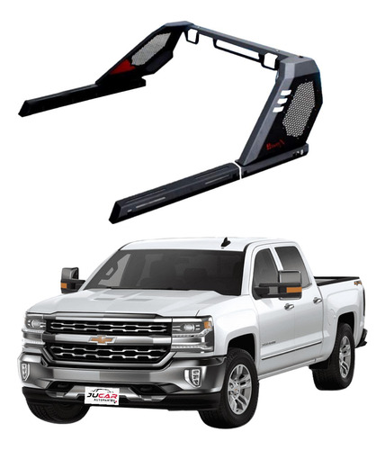 Roll Bar Bronx Fb Con Pasamanos Sin Faros Silverado 14-22