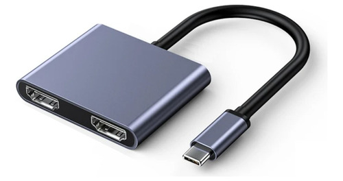 Adaptador Video Usb C Hdmi 4k Doble Monitor Extendido Pc Mac