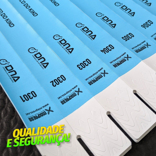 Imagem 3 de 6 de Pulseira Identificação Nylon Impressão Premium . 200 Unids