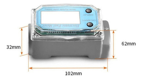 Medidor De Flujo De Turbina Digital Dn25 Para Medir Diésel