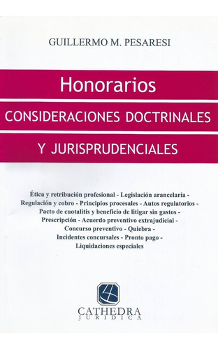 Honorarios - Pesaresi, Guillermo M