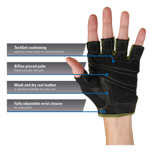 Harbinger Flexfit Non-wristwrap Weightlifting Gloves With Fl