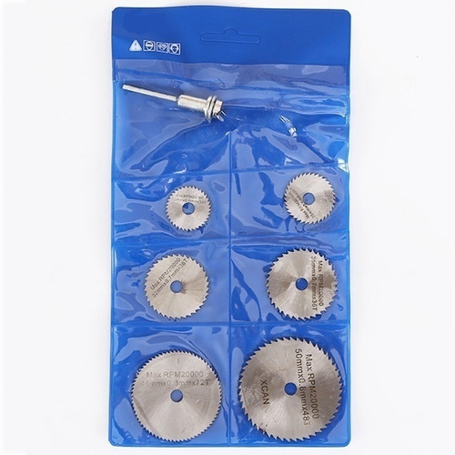 Imagen 5 de 6 de Mototool Taladro Kit Mini Sierras X 7 Hss Acero + Mandril