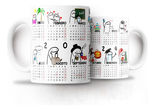 Tazón Taza Personalizada Flork Calendario 2024