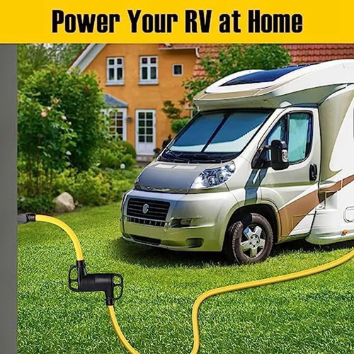 Cable Adaptador Rv De 30 Amperios A 110 V, Nema 5-15p Macho