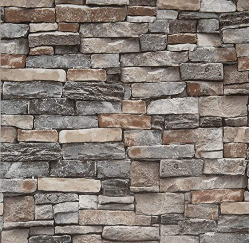 24 ?? X 118 ?? Stone Brick Wallpaper Peel And Stick 3d Brick