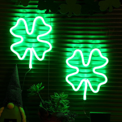 Decoracion Ventana Iluminada Para Dia San Patricio Luz Led 2