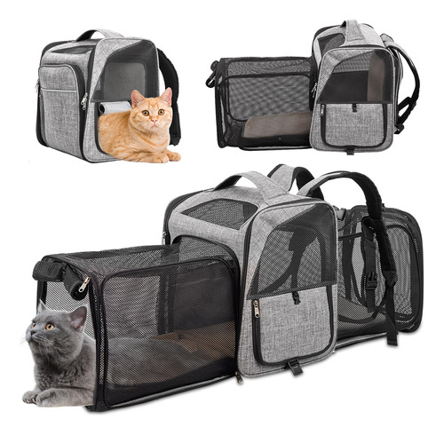 Whdpets - Mochila Transportadora Para Gatos, Mochila Expandi