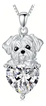 Comprar Collar Moda Perrito Yorkie Poodle Adorable Corazón Cristal Poodle | Blanco