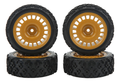 4 Neumáticos Para Ruedas Rc, 12 Mm, Hexagonales, Color Marró