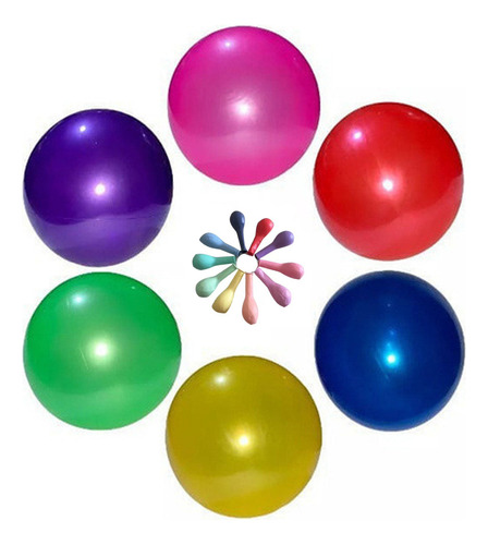 100 Globos Inflables Con Decoración Mate