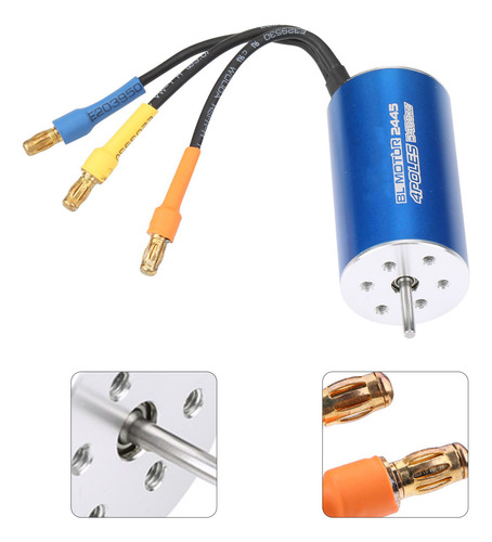 Motor De Coche 2445 5400 Kv, 4 Polos, Sin Sensor, Sin Escobi