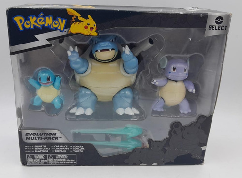 Pokémon Pack Squirtle Wartortle Blastoise Jazwares Trujillos