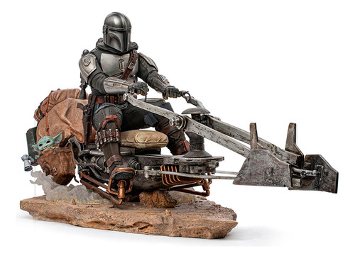 Figura Mandalorian On Speederbike Dlx As 1 10