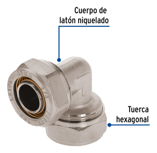 Codo 90° Para Pealpe, 3/4', Foset 45920