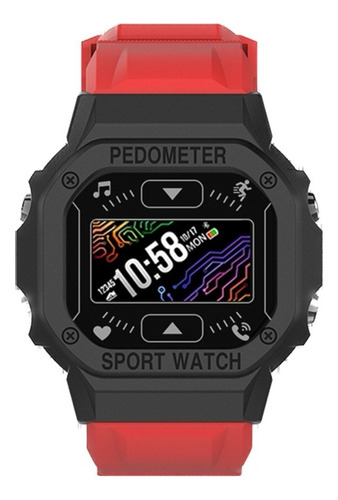 Reloj Inteligente Fd69s Deportivo/bluetooth Smartwatch Caja Rojo