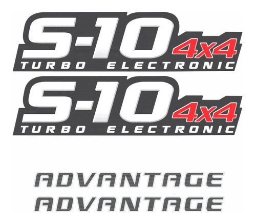 Kit Adesivo Chevrolet S10 Advantage 4x4 2010 S10kit21