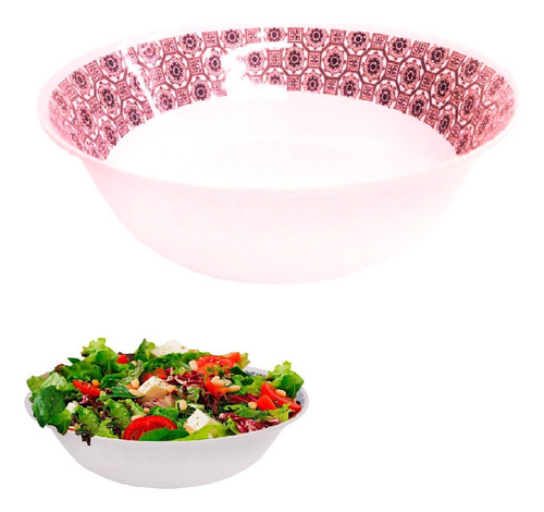 Saladeira Redonda Bowl 2l Melamina 25cm Grande C/ Estampa