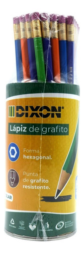 Lapiz De Grafito Con Goma Dixon Colores Bote 50 Piezas