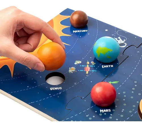 Puzzle Del Sistema Solar De 8 Planetas, Regalo Para Niños