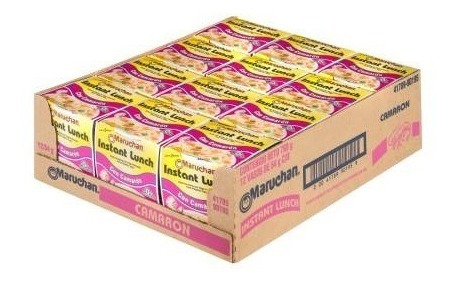 Imagen 2 de 2 de Pack 12 Piezas De Maruchan Sabor A Camarón De 64 Grs. Cada U