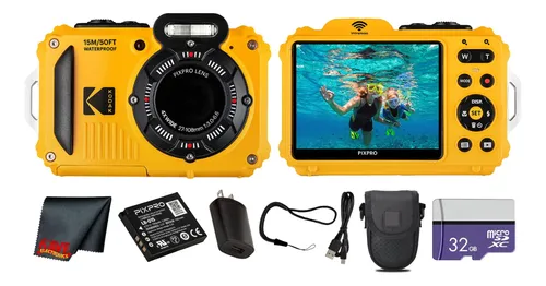 Câmera Digital Kodak Pixpro Wpz2 16mp 4x Zoom Waterproof Yel