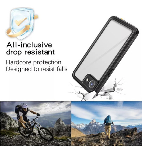 Capa Para iPhone 16e Com Protetor De Tela À Prova D'água