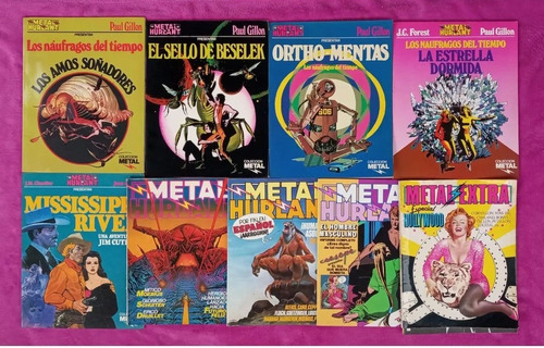 Lote De 9 Revistas Metal Hurlant