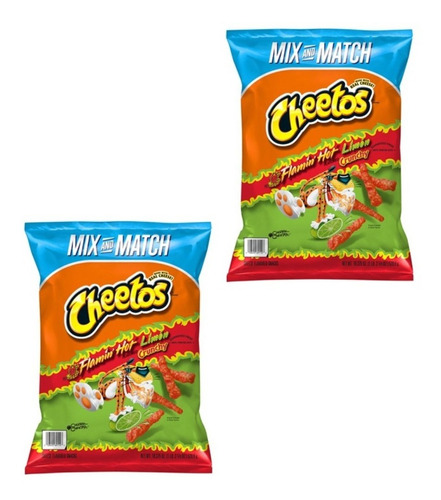 Cheetos Crunchy 2 Bolsas Flamin' Hot Limón 520.9g Americanos