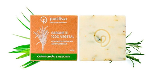Sabonete Vegetal Fragrância Capim Limão E Alecrim Positiv.a 100g