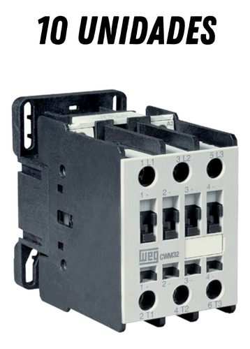 Chave Contatora Tripolar Weg 32a 220v Com Nf 2na 2nf 10 Und