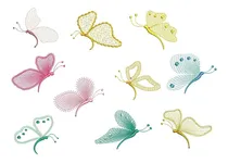 Comprar Diseño Matrices Para Maquinas  Bordadoras  Mariposa Pespunte