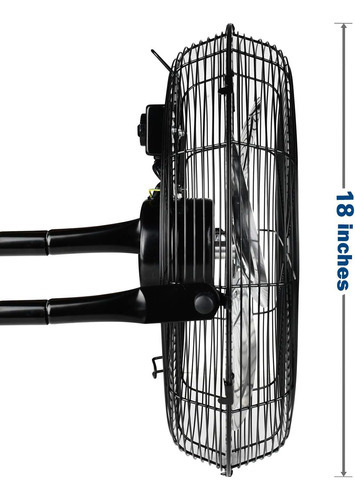 Ventilador Industrial Simple Deluxe HIFANXFLOOR18 18" Negro.